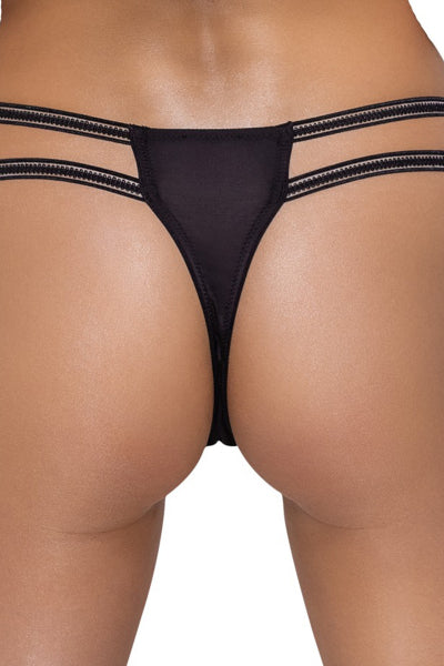 String ouvert Rio noir en dentelle - Cottelli LINGERIE