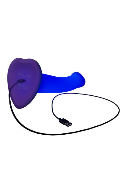 Dildo lumineux violet - Strap-On-Me