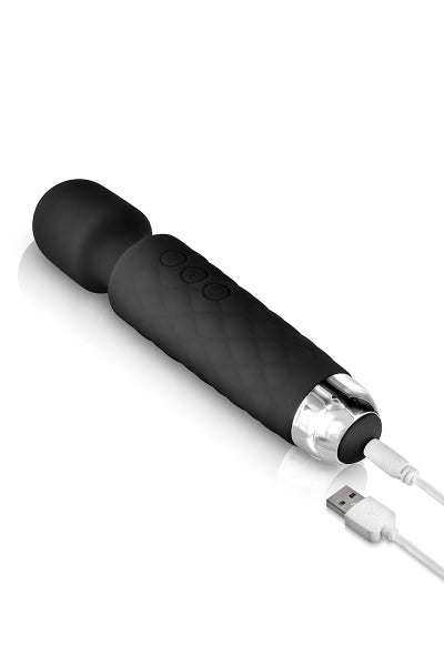 Oplaadbare Love Wand vibrator zwart - Yoba