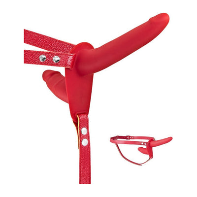 Double gode ceinture rouge - Fetish Tentation