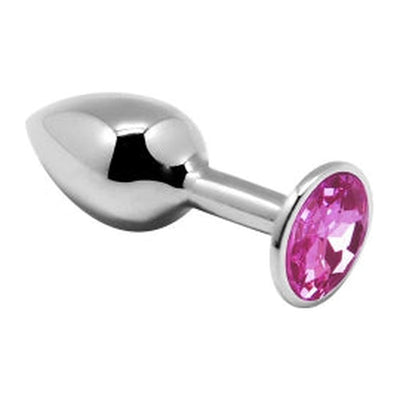 Plug métal bijou rose S - Alive
