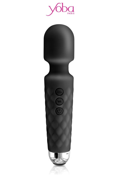 Oplaadbare Love Wand vibrator zwart - Yoba