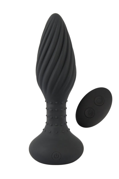 Plug anal vibrant et rotatif télécommandé - Anos
