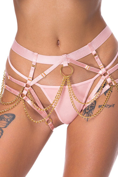 String harnais rose - Bad Kitty