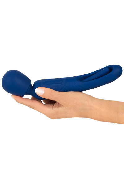 Vibro Wand réversible avec langue vibrante - Sweet Smile
