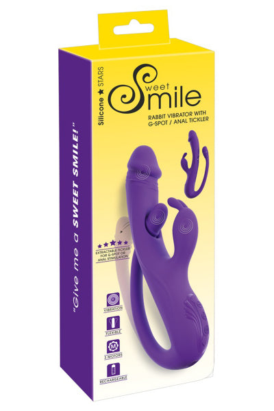Vibro Rabbit avec tickler flexible - Sweet Smile