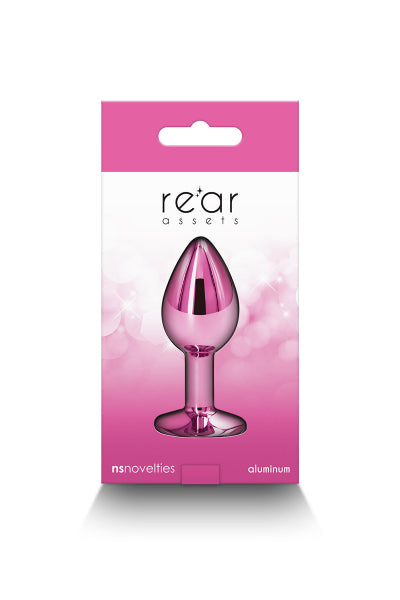 Plug bijou aluminium chromé rose S