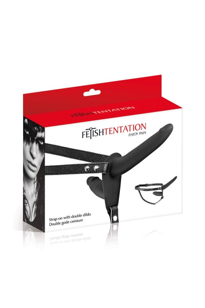 Double gode ceinture noir - Fetish Tentation — vue 2