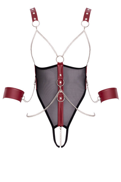 Body de bondage ouvert et seins nus - Cottelli Bondage
