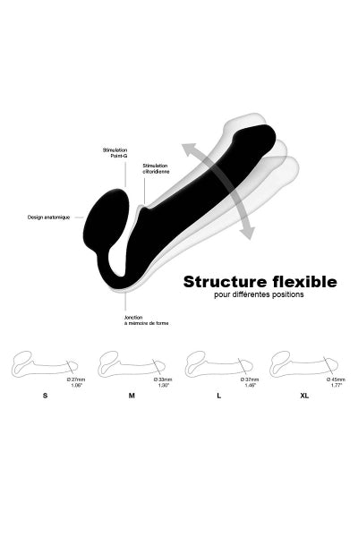 Strap-on dildo zwart S