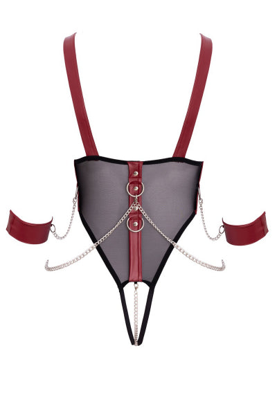 Body de bondage ouvert et seins nus - Cottelli Bondage
