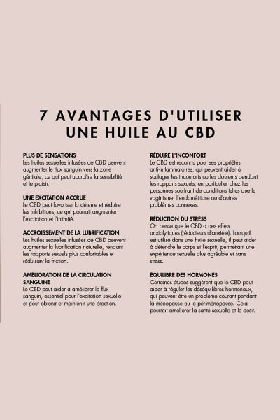 Huile stimulante au CBD Slow Sex - Bijoux Indiscrets