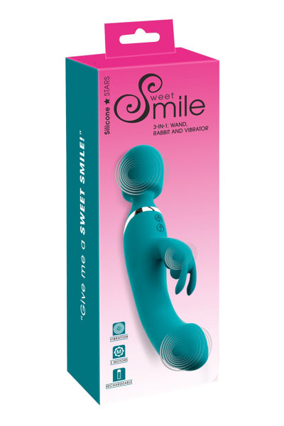 Vibromasseur 3 en 1 Wand et Rabbit - Sweet Smile